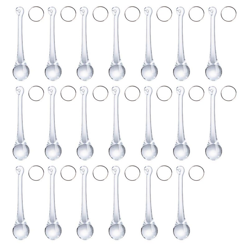 LONGWIN 20pcs 3inch Crystal Teardrop Chandelier Pendant Parts Wedding Party Christmas Tree Decorations Ornaments - Image 1